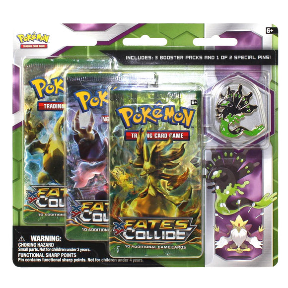 Fates Collide Three Pack Pin Blisters [Zygarde] - XY - Fates Collide