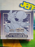Chilling Reign Pokemon Center Elite Trainer Box [Ice Rider Calyrex] (Exclusive) - SWSH06: Chilling Reign (SWSH06) - Slight tear in wrap