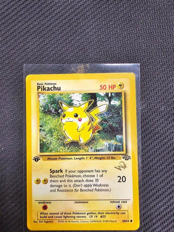 Pokemon TCG W Stamped Jungle Pikachu Wizards Promo - Single Card