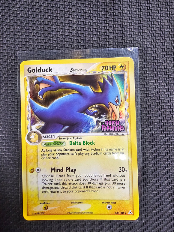 2006 Pokemon EX Holon Phantoms Golduck Delta Species Reverse Holo #43/110 - Single Card