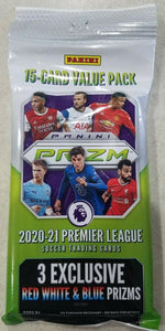 2020/21 Panini Prizm Premier League Soccer Value Fat Pack (Red White & Blue Prizms)