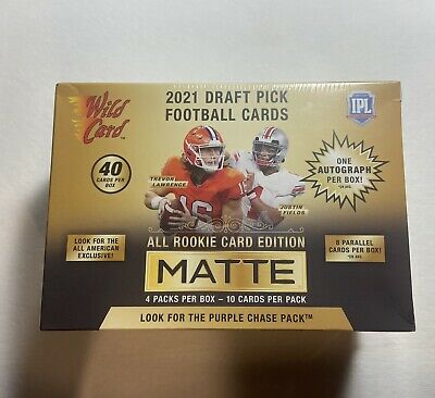 2021 NFL Wild Card Matte GOLD w/ Auto Factory Sealed Mega Box Draft Pick