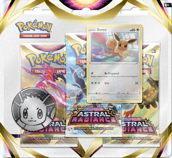 Pokemon TCG: Sword & Shield: Astral Radiance - 3-Booster Blister (Eevee)