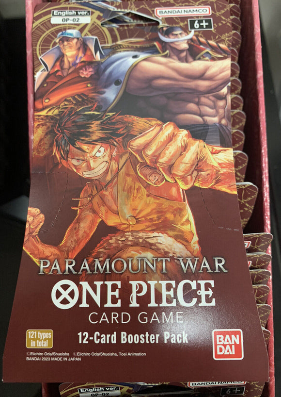 One Piece TCG Paramount War English Sleeved Booster Pack